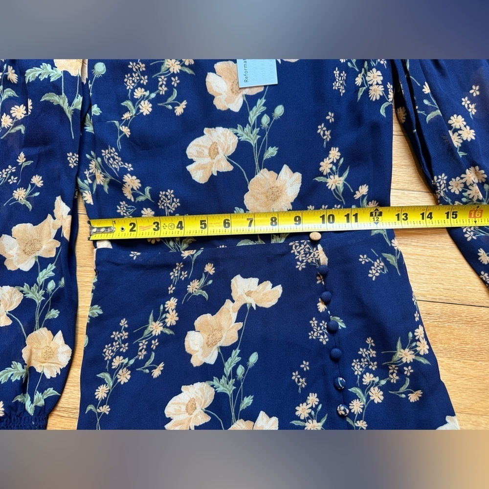 NWT Reformation Stevi Floral Mock Turtleneck Midi-Dress size 2 - Picture 10 of 13